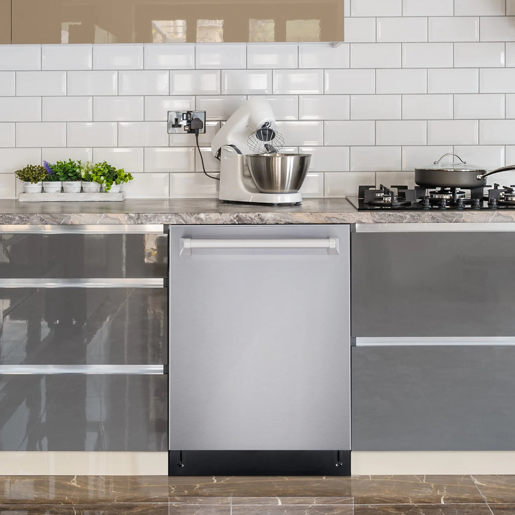 Cosmo COS-DIS6502 24 in. Top Control Built-In Tall Tub Dishwasher in Fingerprint Resistant Stainless Steel