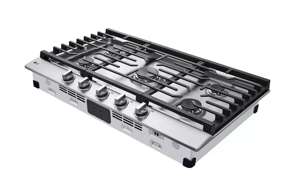 LG 36 Inch Gas Cooktop with 5 Sealed Burners Stainless Steel CBGJ3623S