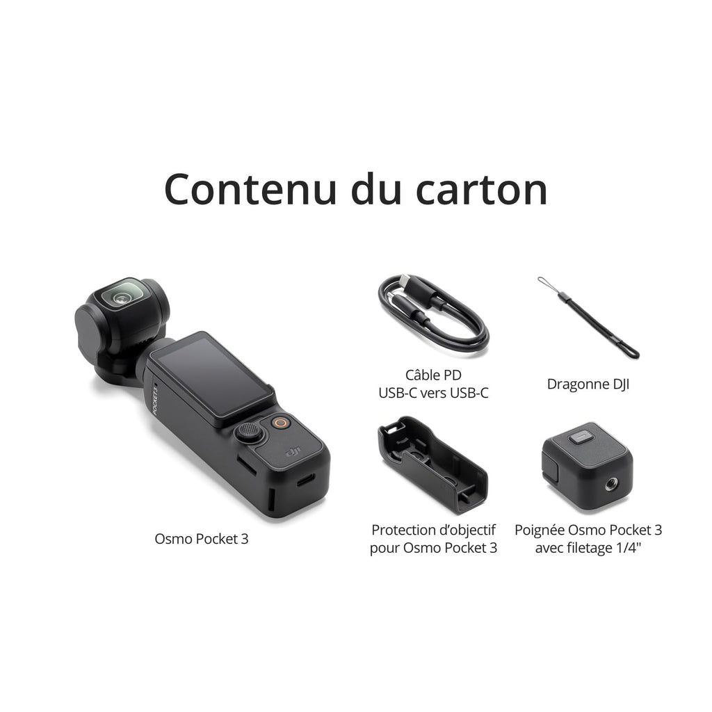 Dji Osmo Pocket 3, Caméra Vlogging CMOS 1'' et Vidéo 4k/120 Ips