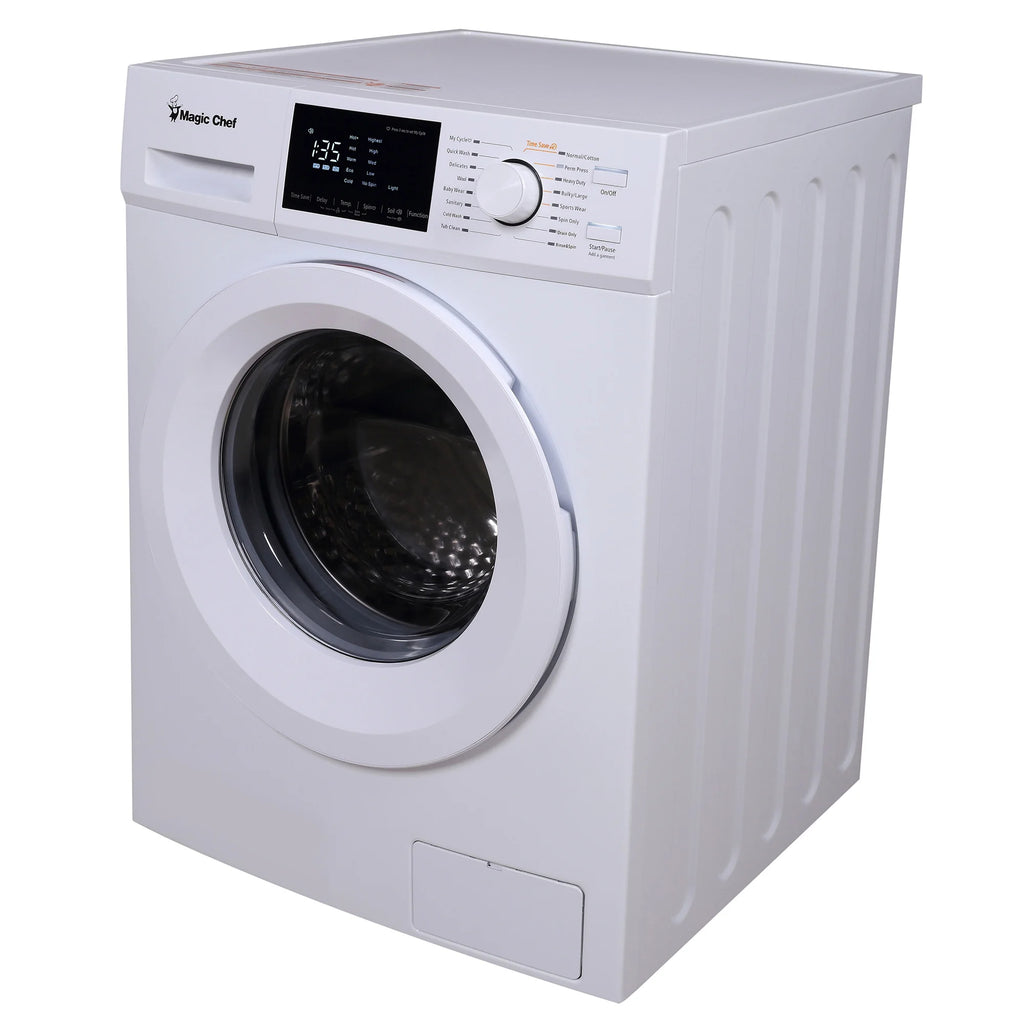 Magic Chef 24 in. 2.7 cu. ft. Front Load Compact Washer in White in White