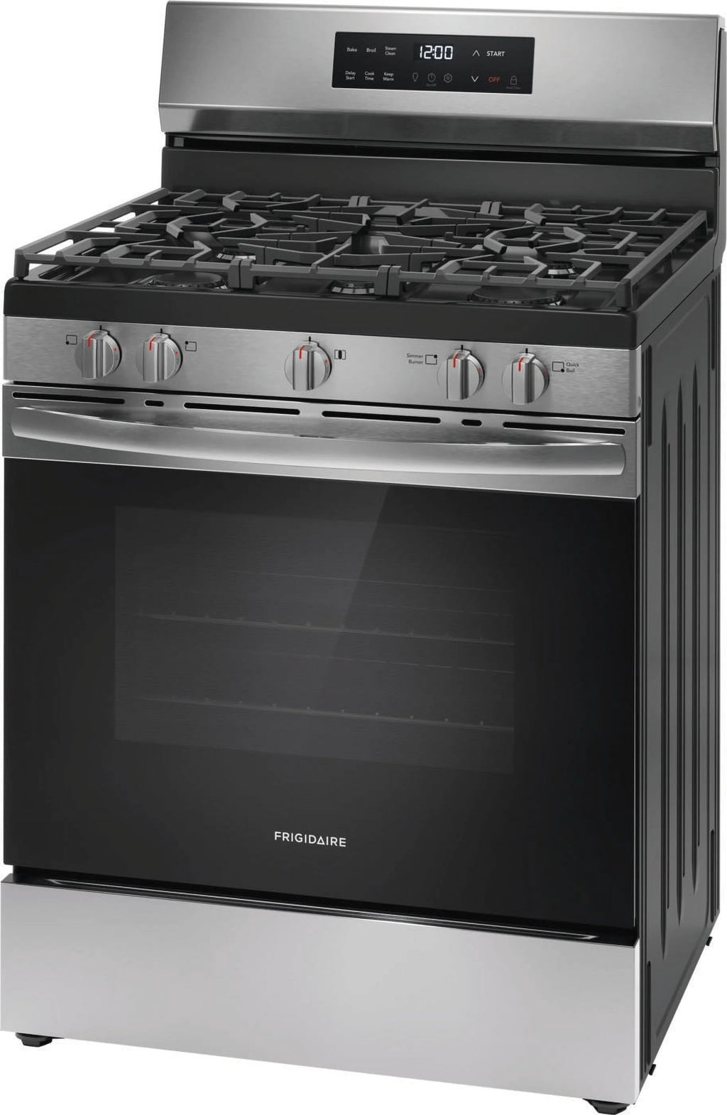 Frigidaire FCRG3062AS 30" Gas Range with Steam Clean, Stainless Steel