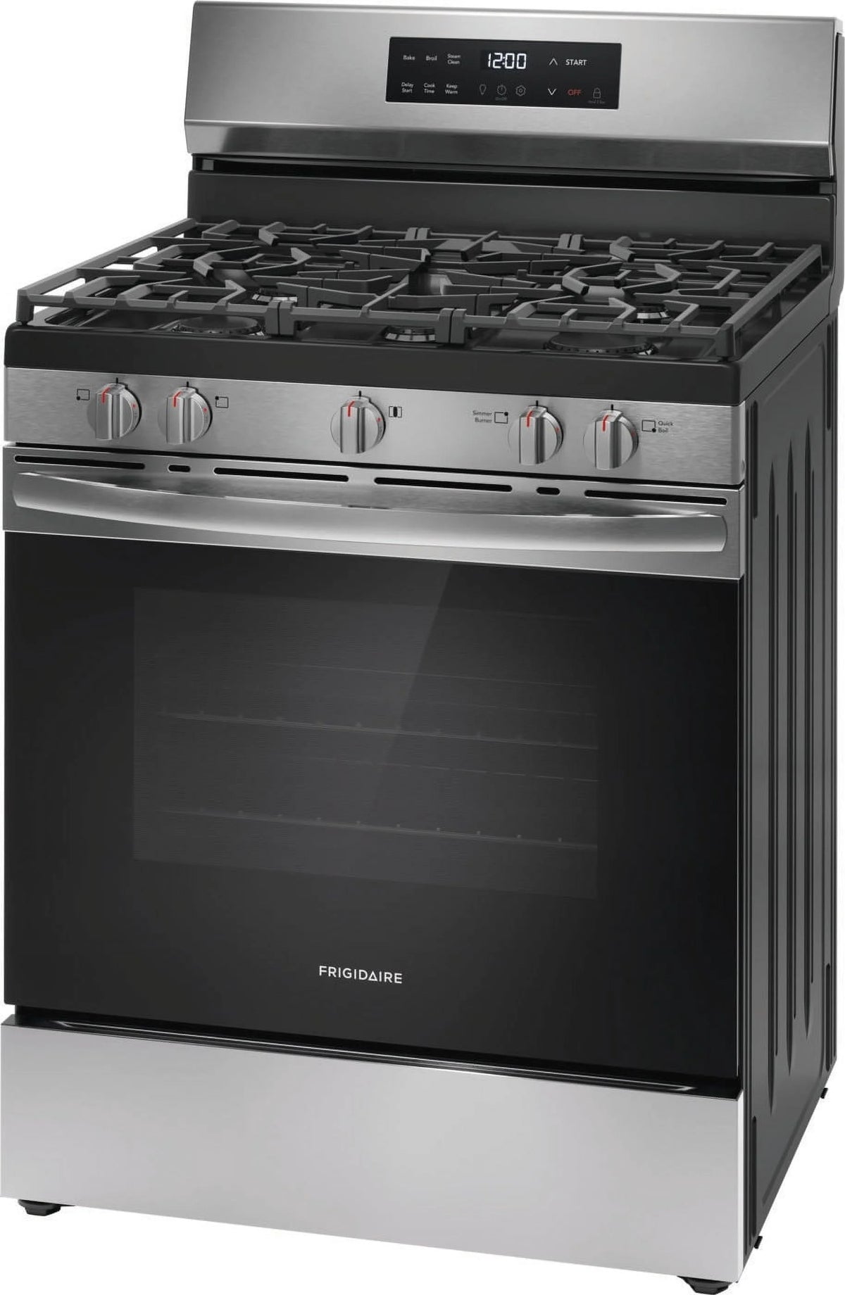 Frigidaire FCRG3062AS 30" Gas Range with Steam Clean, Stainless Steel