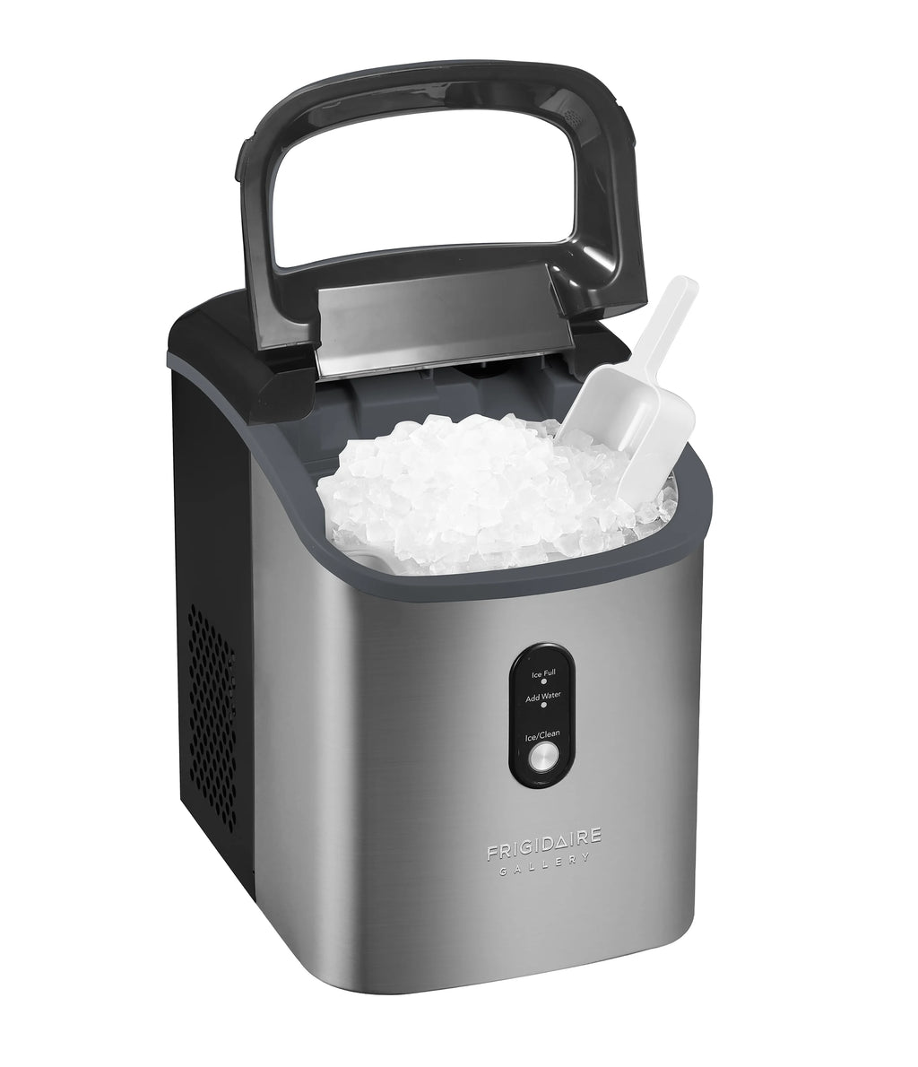 Frigidaire Gallery, 33 lbs. Nugget Ice Maker, Stainless Steel, Black, EFIC214