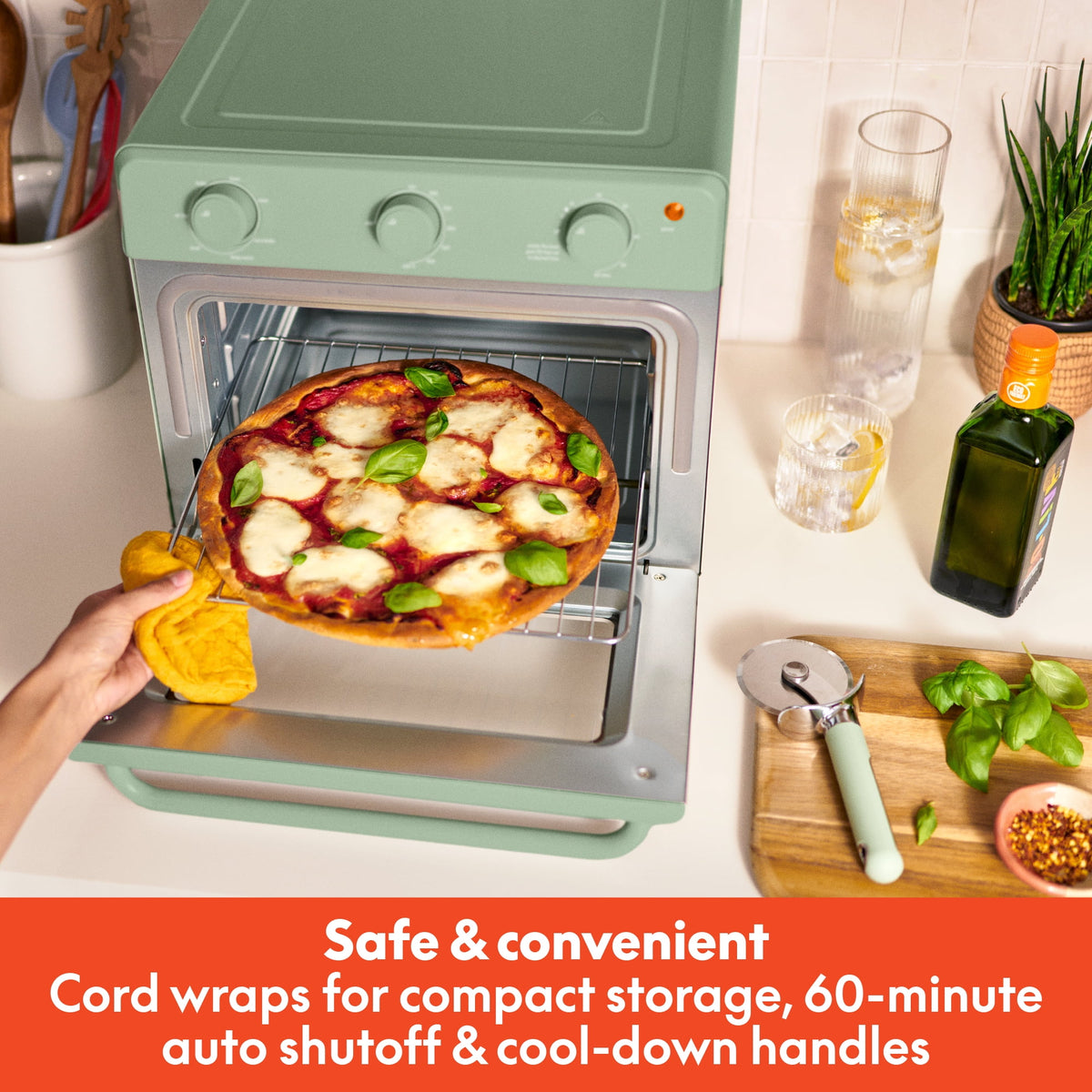 bella 6-Slice Toaster Oven, Oatmilk