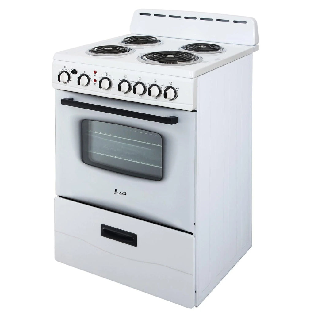 Avanti 24 Inch 2.6 cu ft Double Oven Electric Range in Black