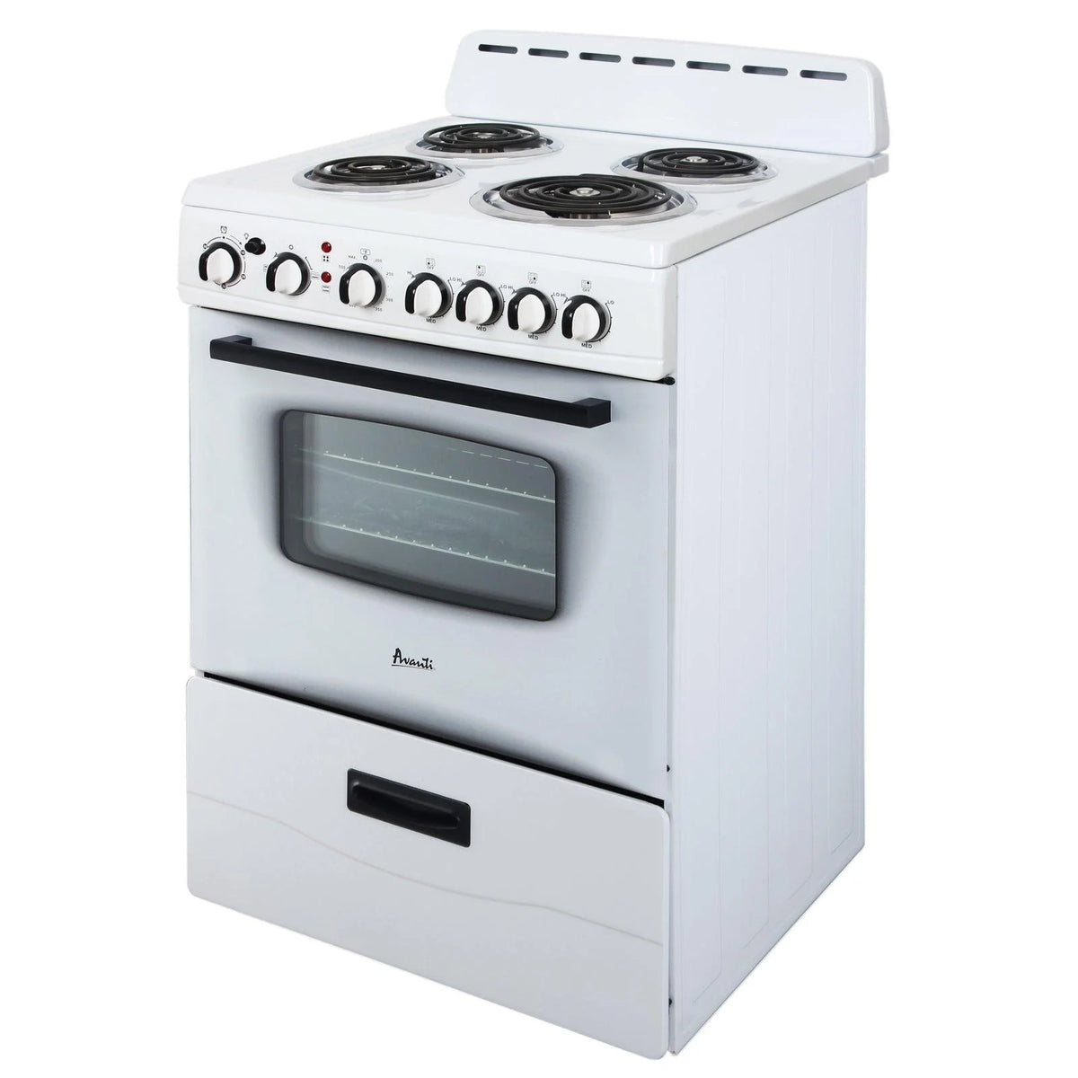 Avanti 24 Inch 2.6 cu ft Double Oven Electric Range in Black