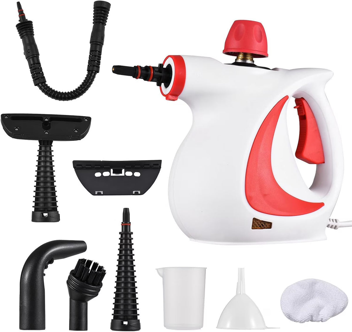Saker Sakerplus Handheld Steam Cleaner High Pressure Steamer Multi-surface Cleaning for Kitchen, Auto Steam Cleaner for Car Detailing Best Steamer for Auto Detailing (Red)