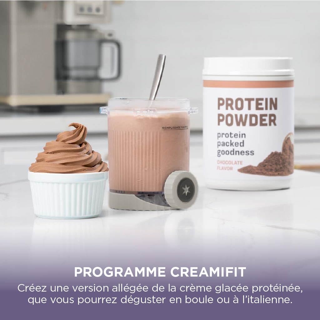 Ninja CREAMi Sorbetière Scoop and Swirl avec 2 pots, 13 modes NC701EUSTGD