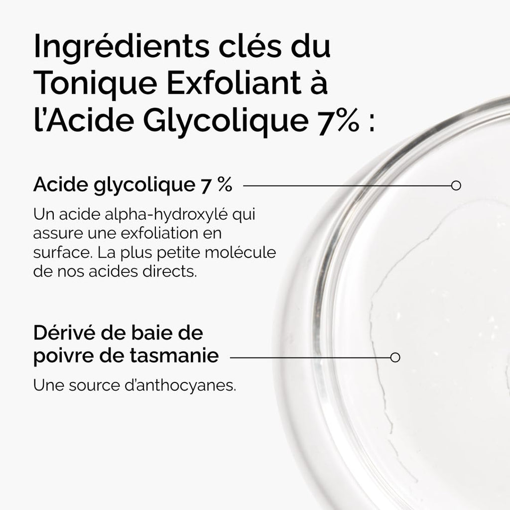 The Ordinary Tonique Exfoliant à l'Acide Glycolique 7%, Tonique quotidien illuminant et lissant, pour un teint plus uniforme, 240ml