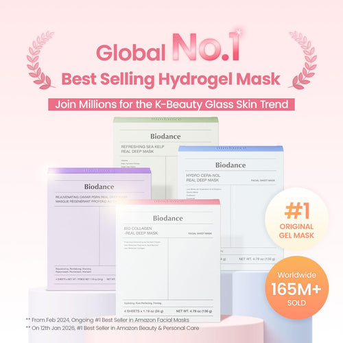 BIODANCE Bio-Collagen Real Deep, Masque Visage Hydrogel au Collagène, Masque de Nuit Hydratant, Soin des Pores et de l’Élasticité, K-Beauty Coréenne, 4 Masques