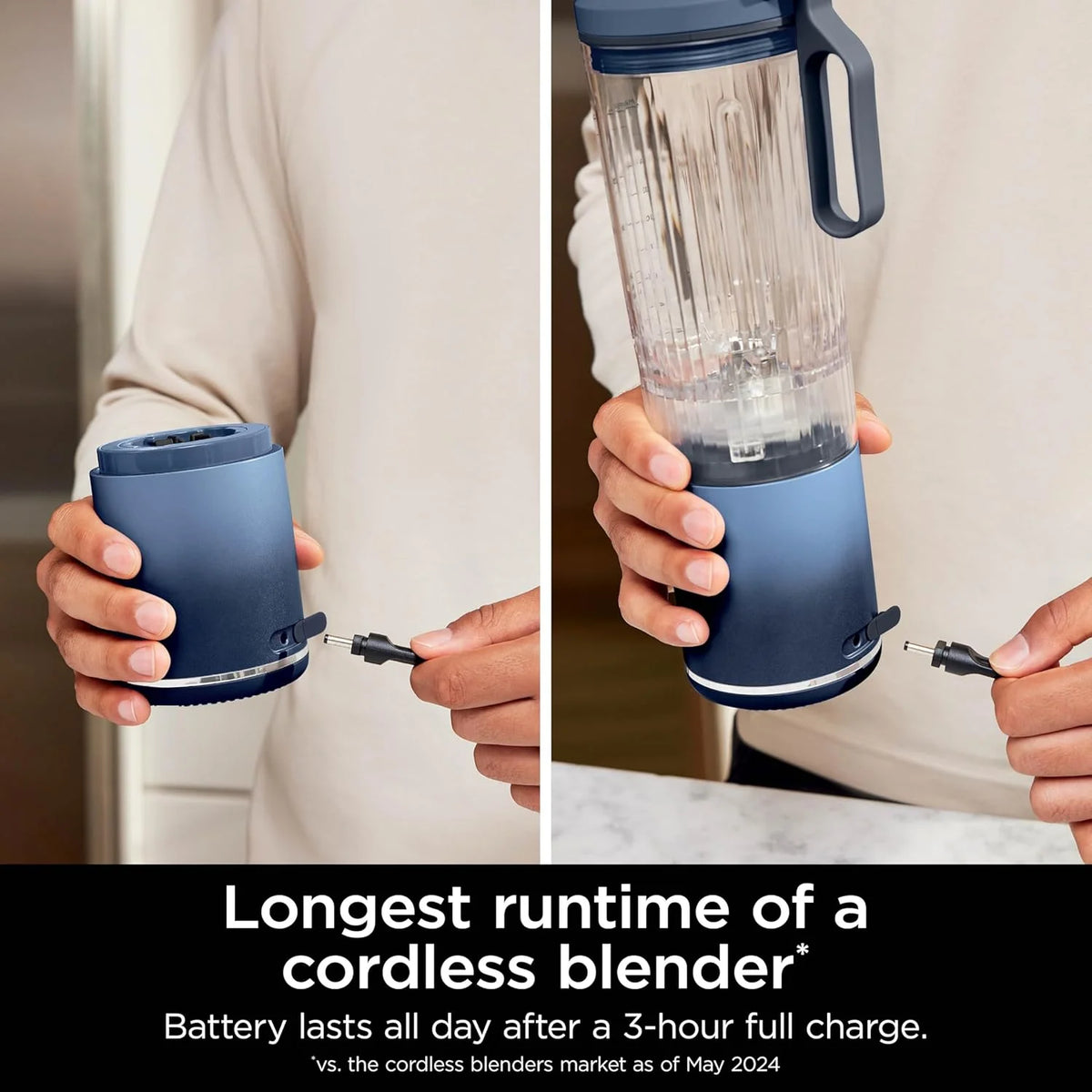 Restored Ninja BC251QRD Blast Max Personal Cordless Blender, 3 Programs, 22 oz. Twist & Go Vessel, Cherry (Refurbished)