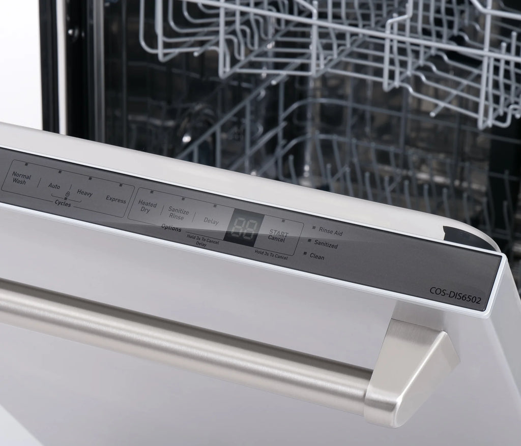 Cosmo COS-DIS6502 24 in. Top Control Built-In Tall Tub Dishwasher in Fingerprint Resistant Stainless Steel