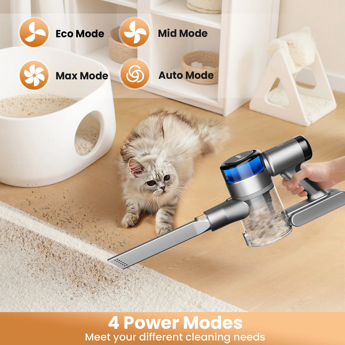 INSE Cordless Stick Vacuum Cleaner for Pet Hair Hard Floors Carpet, New S9X, 55 Mins Runtimes & 45 Kpa Powerful Suction
