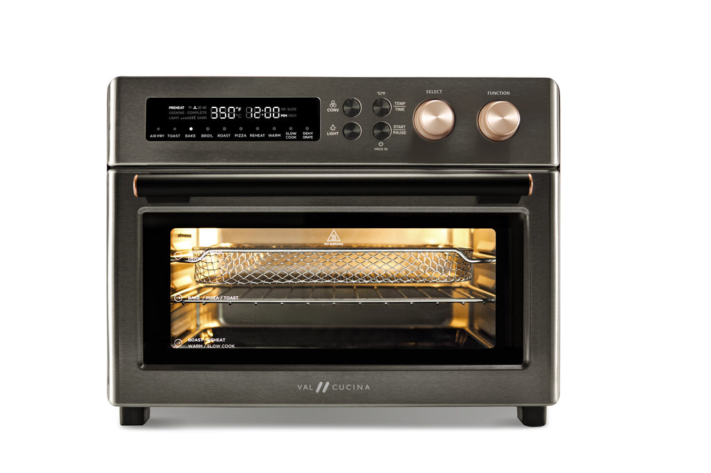 VAL CUCINA 10-IN-1 AIR FRYER TOASTER OVEN -  BRUSHED STAINLESS STEEL