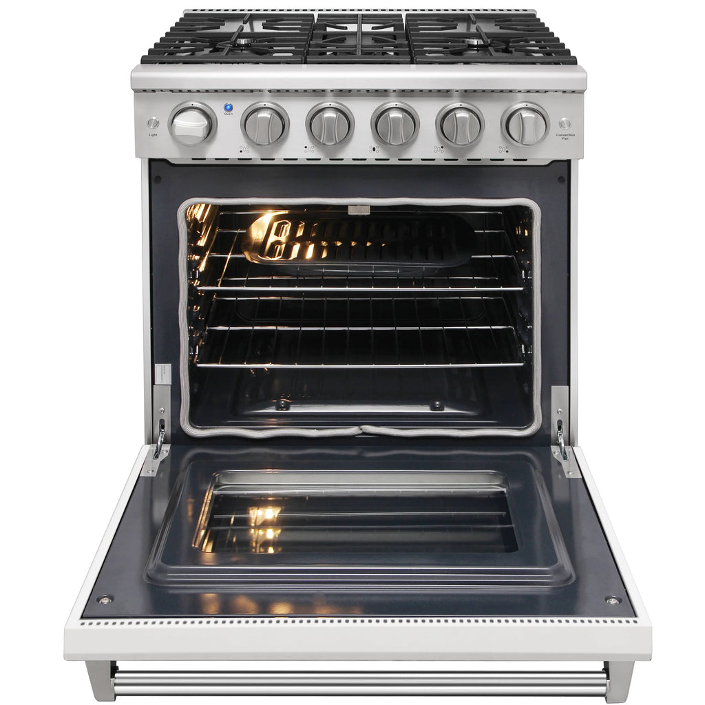 KOSTCH 30-in 5 burners 4.55-cu ft Convection Oven Freestanding Liquid Propane Gas Range ( Stainless steel )