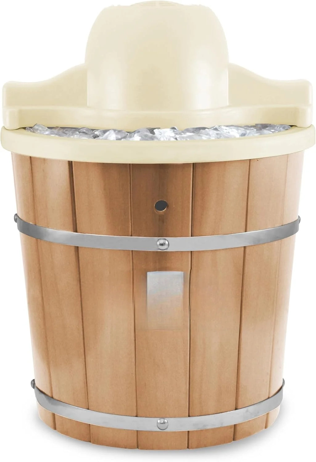 4 Quart Old Fashioned Electric Ice Cream Maker, Pine Bucket Style, Vintage Frozen Dessert Machine for Homemade Ice Cream, Frozen Yogurt & Gelato, Great for Families & Parties