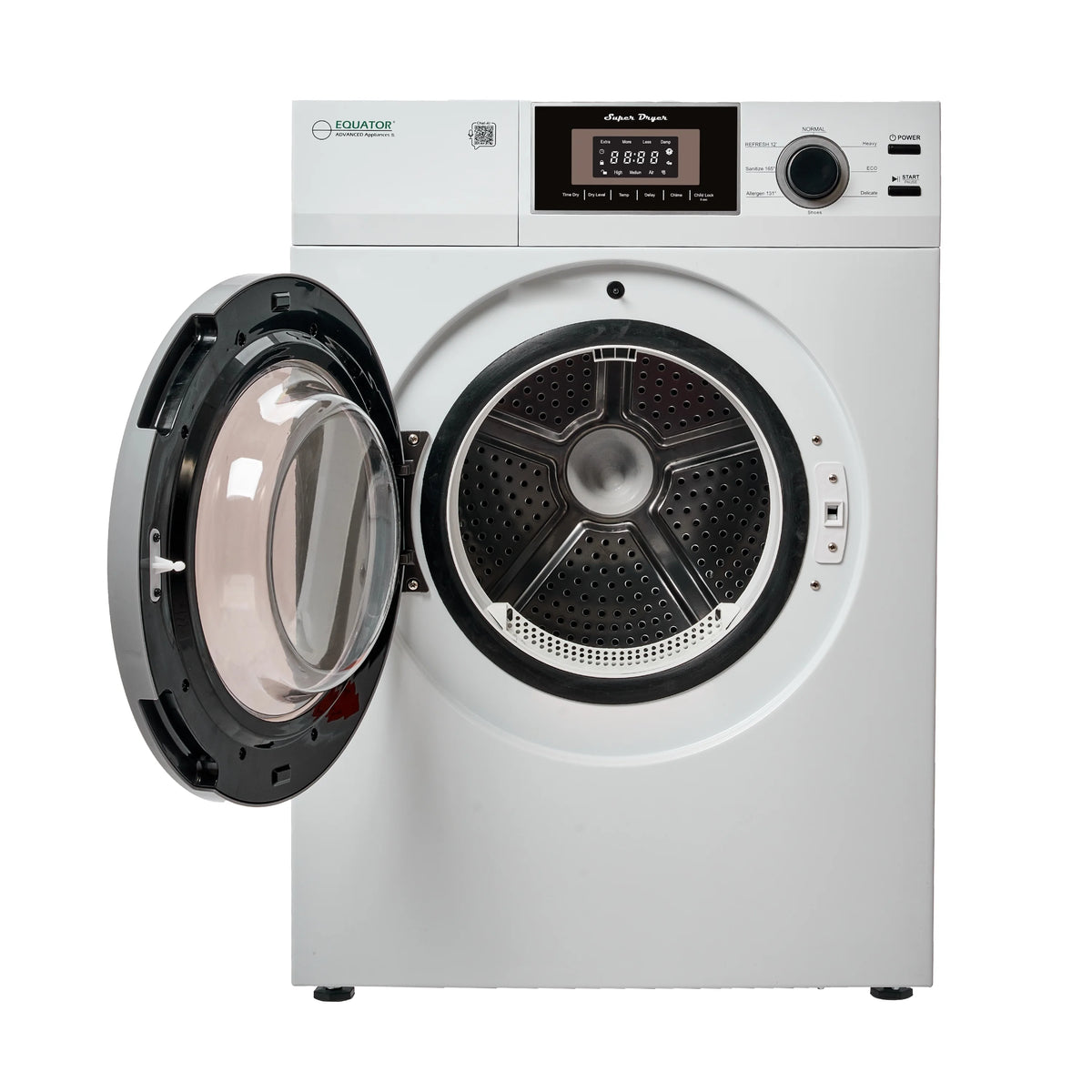 Equator Compact 24 in Vented Dryer 3.1cf/13lb SENSOR Sanitize Shoes 110V/1500W