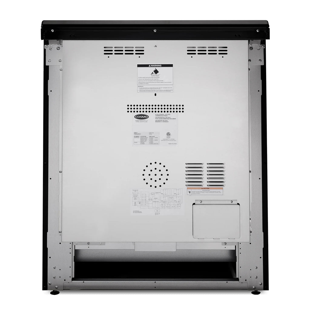 Cosmo 30 in. Stellar Collection 5.0 cu. ft. Electric Range with 4 Burner Glass Cooktop and Convection Oven in Stainless Steel