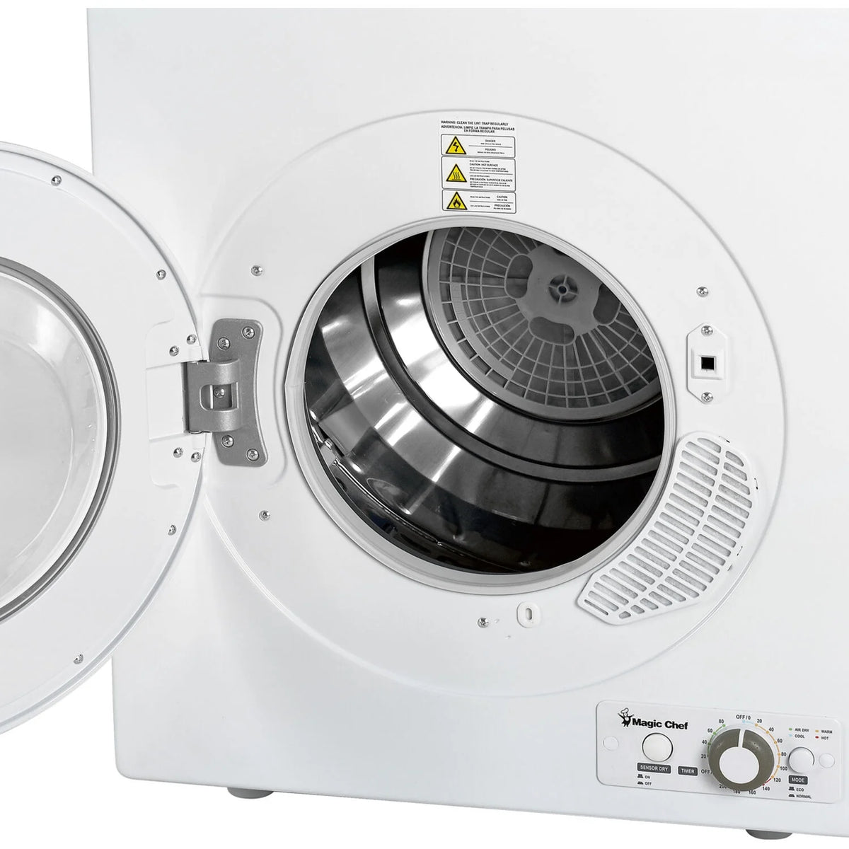 Magic Chef 2.6 cu ft Compact Electric Dryer, White
