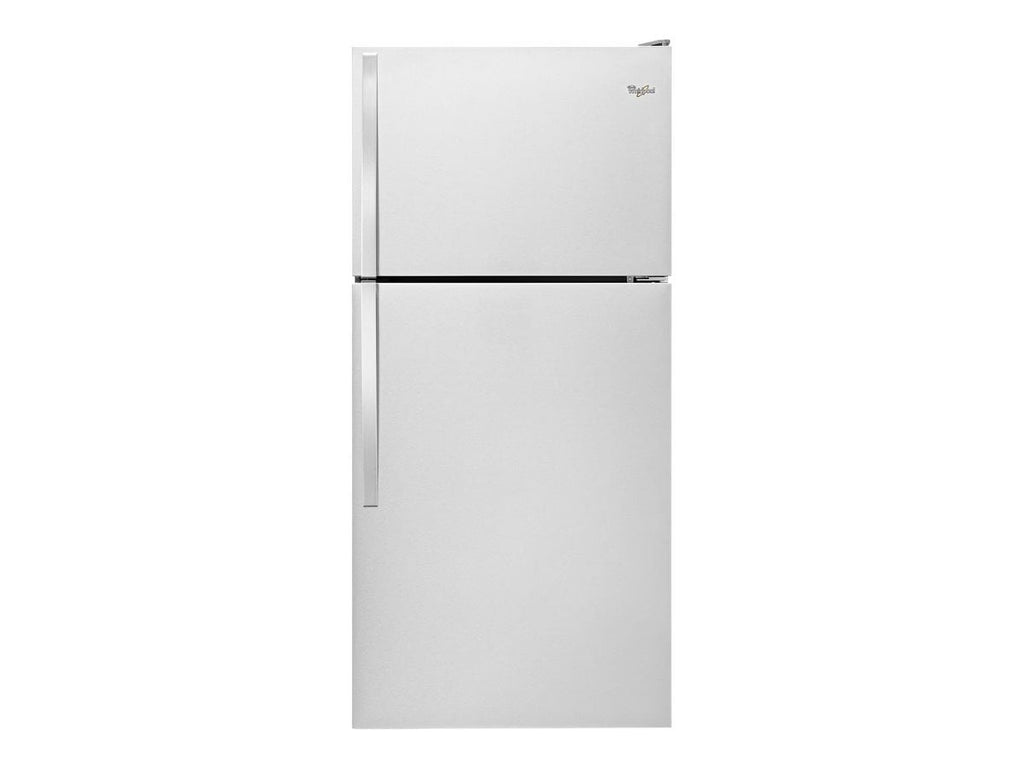 Whirlpool WRT318FZDM: Refrigerador con Congelador Superior de 30 Pulgadas de Ancho - 18 cu. ft - Acero Inoxidable.