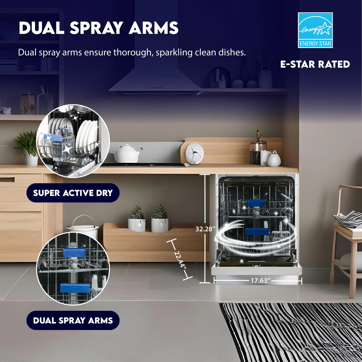 Equator Europe 24" Built in 14 place Dishwasher in Stainless