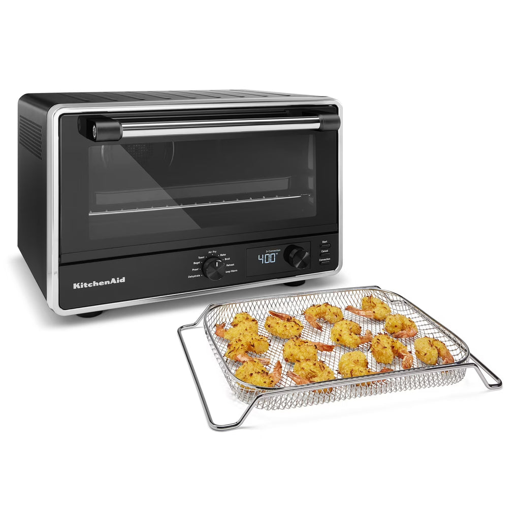 KitchenAid Dual Convection Countertop Oven with Air Fry and Temperature Probe, Black Matte, KCO224BM