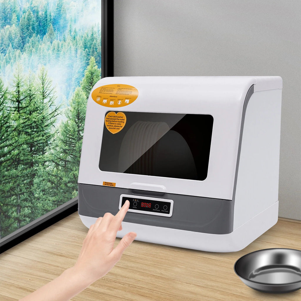 Countertop Dishwasher, Portable Countertop Dishwasher, Mini Dishwasher for Small Households, Apartments, Boats, and Campers/ RVS with Limited Space