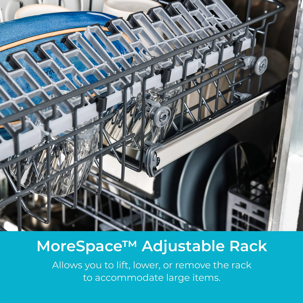Kenmore 02214639 24" Built-in Stainless Steel Tub Dishwasher, Removeable 3rd Rack, SmartWash, Black