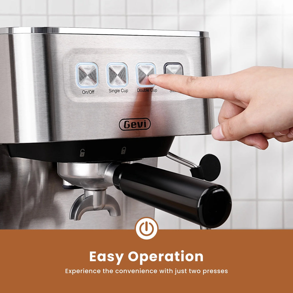 Gevi 20 Bar Espresso Machine, Coffee Maker with Milk Frother��White