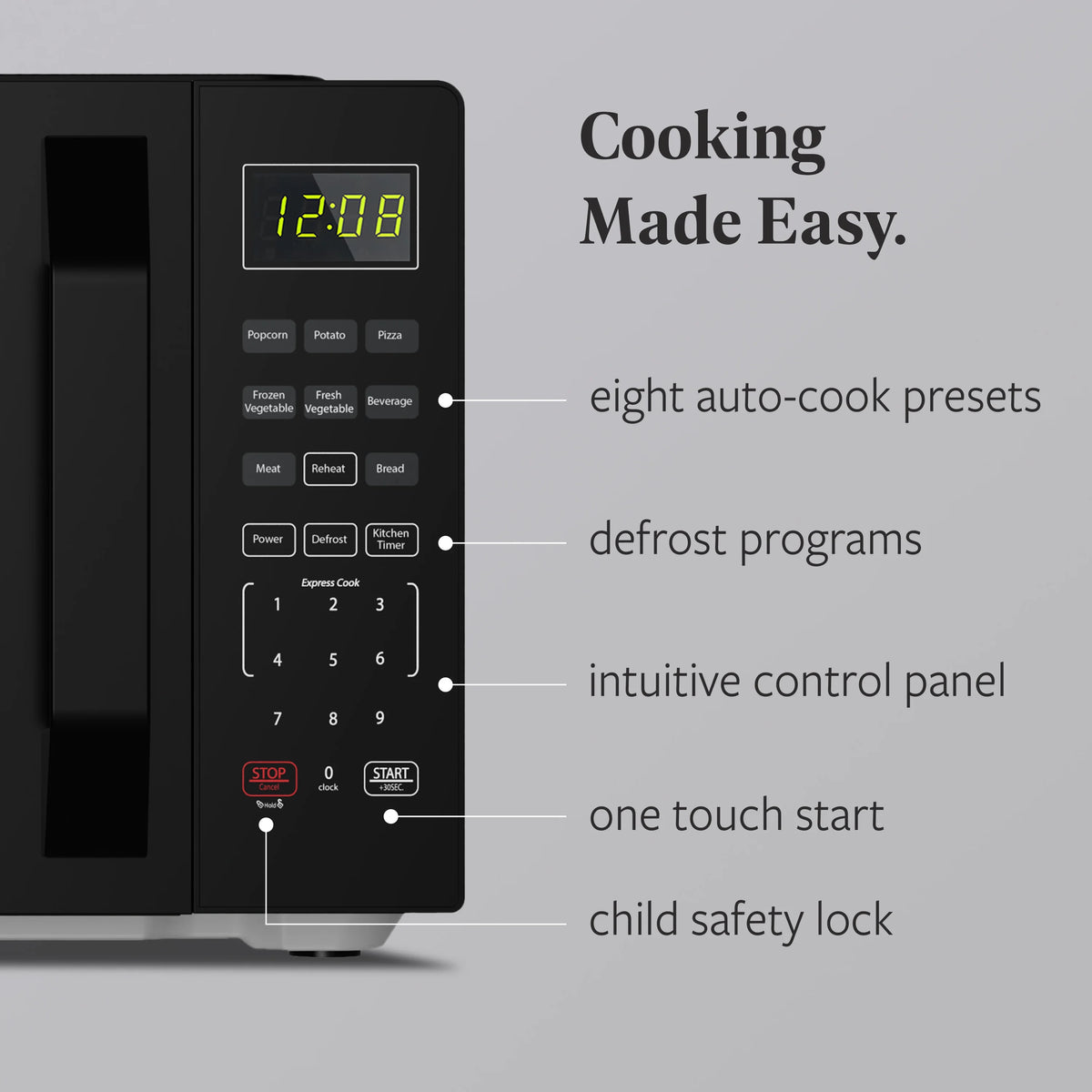 Farberware 1.1 Cu. Ft. 1000-Watt Compact Microwave Oven, Black