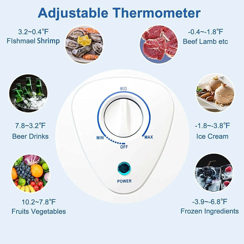 SMAD 5 Cu ft Chest Freezer Removable Baskets Free-Standing Top Open Door Deep Freezer, White