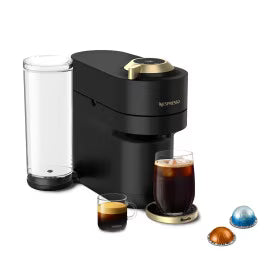 Nespresso Limited-Edition Vertuo Pop Coffee and Espresso Maker by Breville, Matte Black Gold