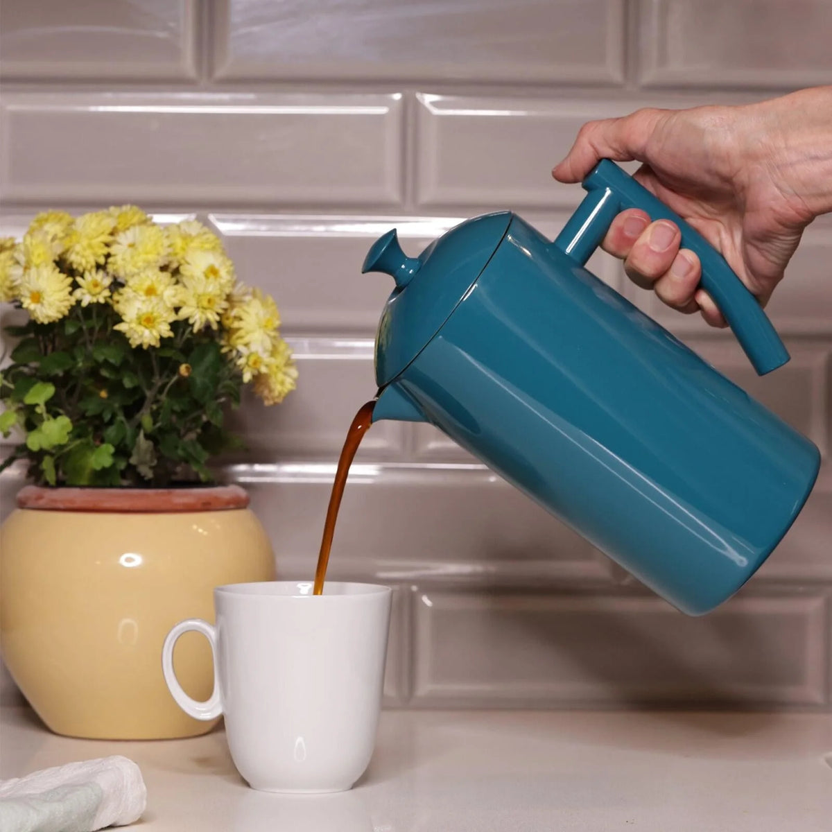 Frieling French Press, Snow White, 34 fl oz.