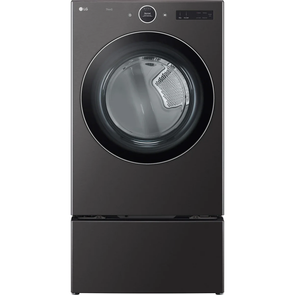 LG DLEX6700B 7.4 Cu. Ft. Black Steel Stackable Front Load Smart Electric Dryer with TurboSteam