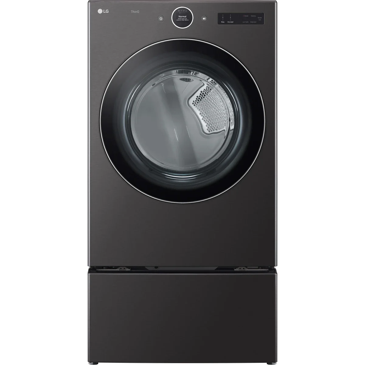 LG DLEX6700B 7.4 Cu. Ft. Black Steel Stackable Front Load Smart Electric Dryer with TurboSteam