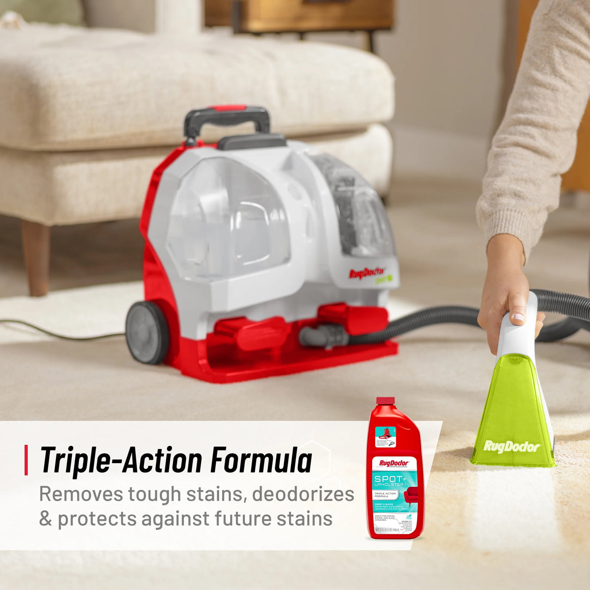 Rug Doctor Pet Portable Spot Cleaner, 2X Suction Power*, Lightweight Pet Carpet Cleaner Machine, Pro-Grade Power Removes Stains & Odors from Rugs, Carpets And Upholstery