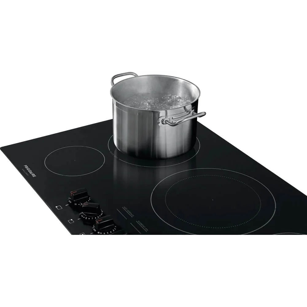 Frigidaire FGEC3648UB 36 Gallery Series Electric Cooktop, 5 Elements Ceramic Glass Cooktop Hot Surface Indicator, in Black