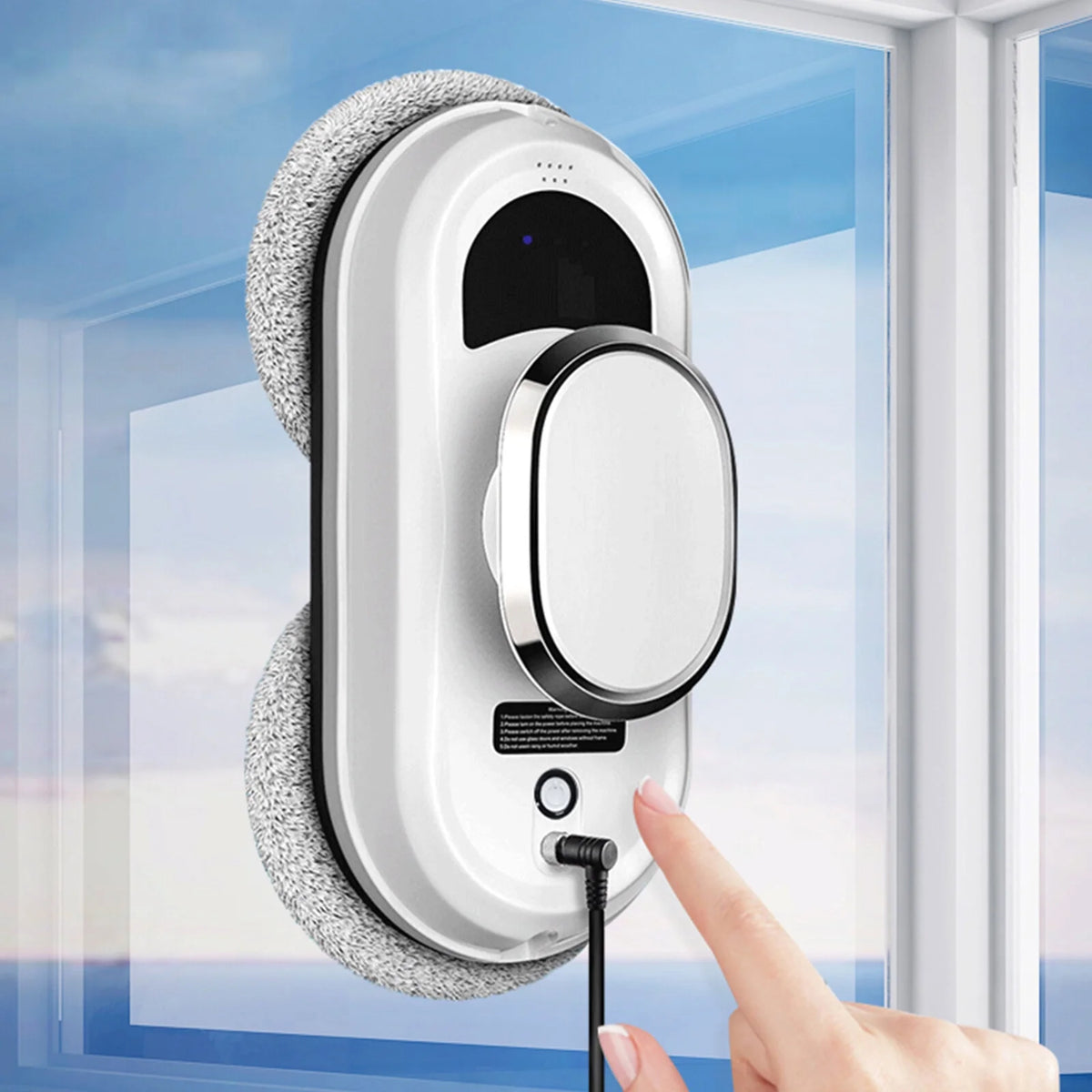 Oenbopo Window Cleaner Robot,Smart Glass Cleaning Robotic with  Strong Suction,Remote Control Window Cleaning Robot for Windows/Tiles/Class Door