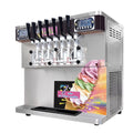 Kolice ETL Commercial Countertop 7 Flavors Soft Serve Ice Cream Machine-Transperant Dispenser, Upper Tanks Refrigerated