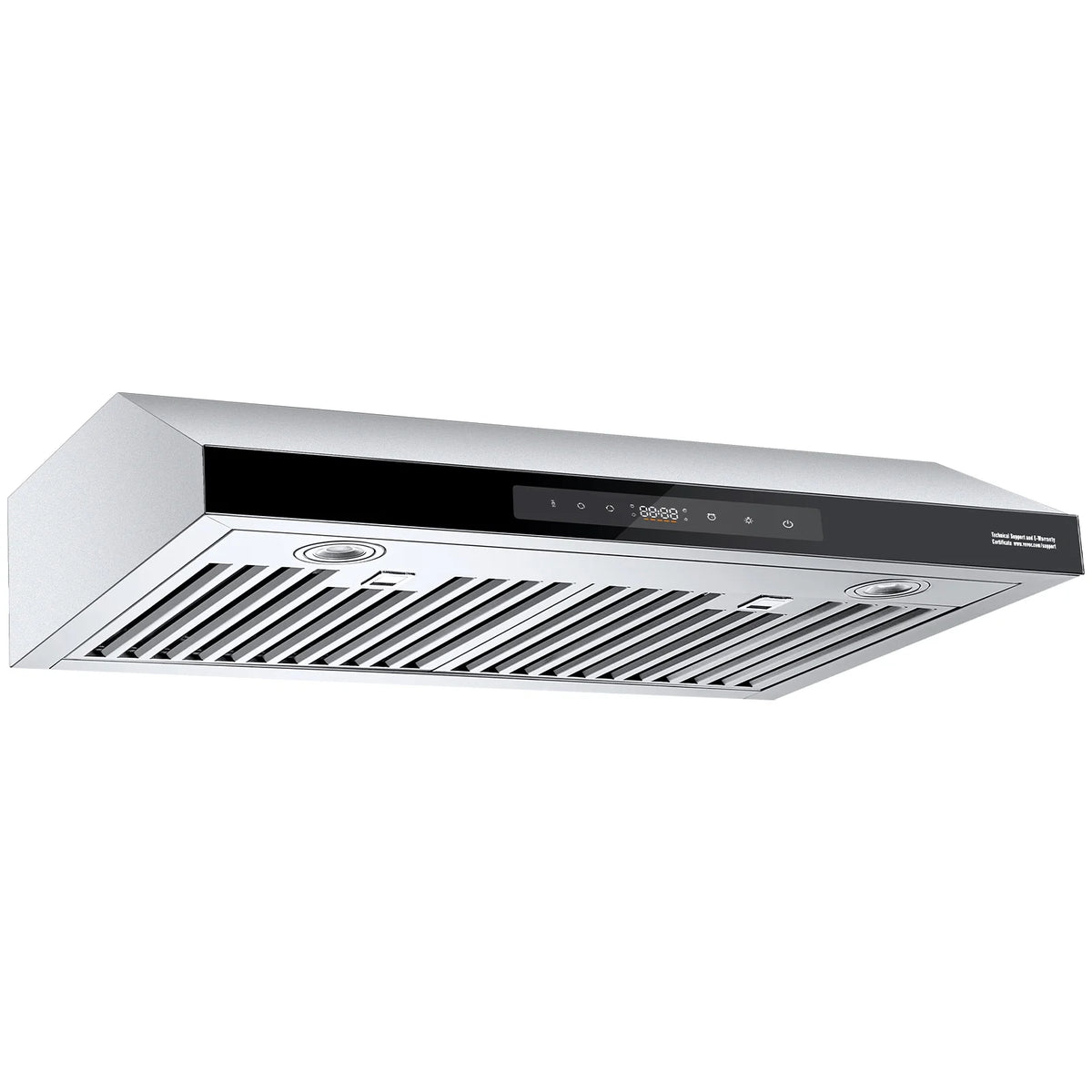 KFFKFF 30 Inch Under Cabinet Range Hood, Kitchen Exhaust System, 900CFM Dual Engine Stainless Steel Cooker Hood, Equipped with Gesture and Touch Interface, LED Illumination