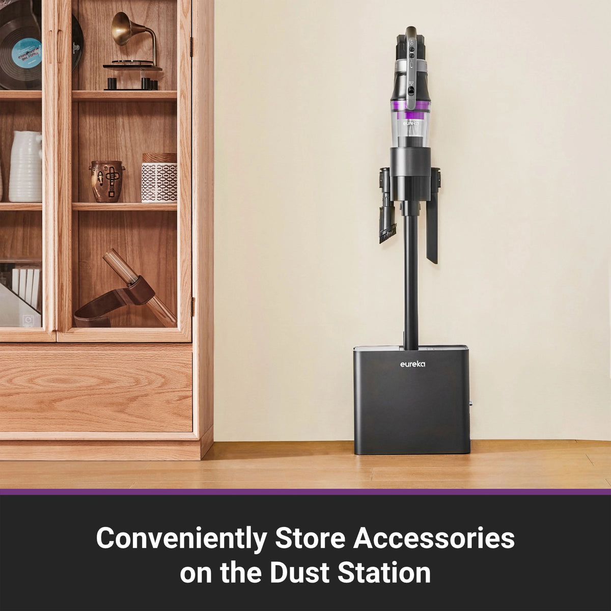Eureka Stylus Elite Anti-Tangle Cordless Stick Vacuum Cleaner, 60 Minute Runtime, Auto-Empty Dust Station, Pet Hair, Multi-Surface, NEC490SE