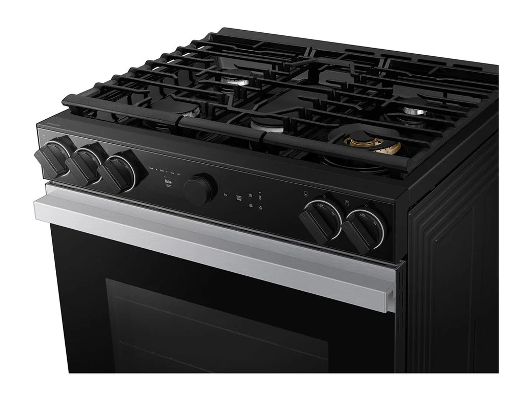 Samsung Bespoke NSG6DG8700SRAA - Range - built-in - Wi-Fi - niche - width: 24 in - depth: 24 in - height: 35.9 in - with self-cleaning - stainless steel
