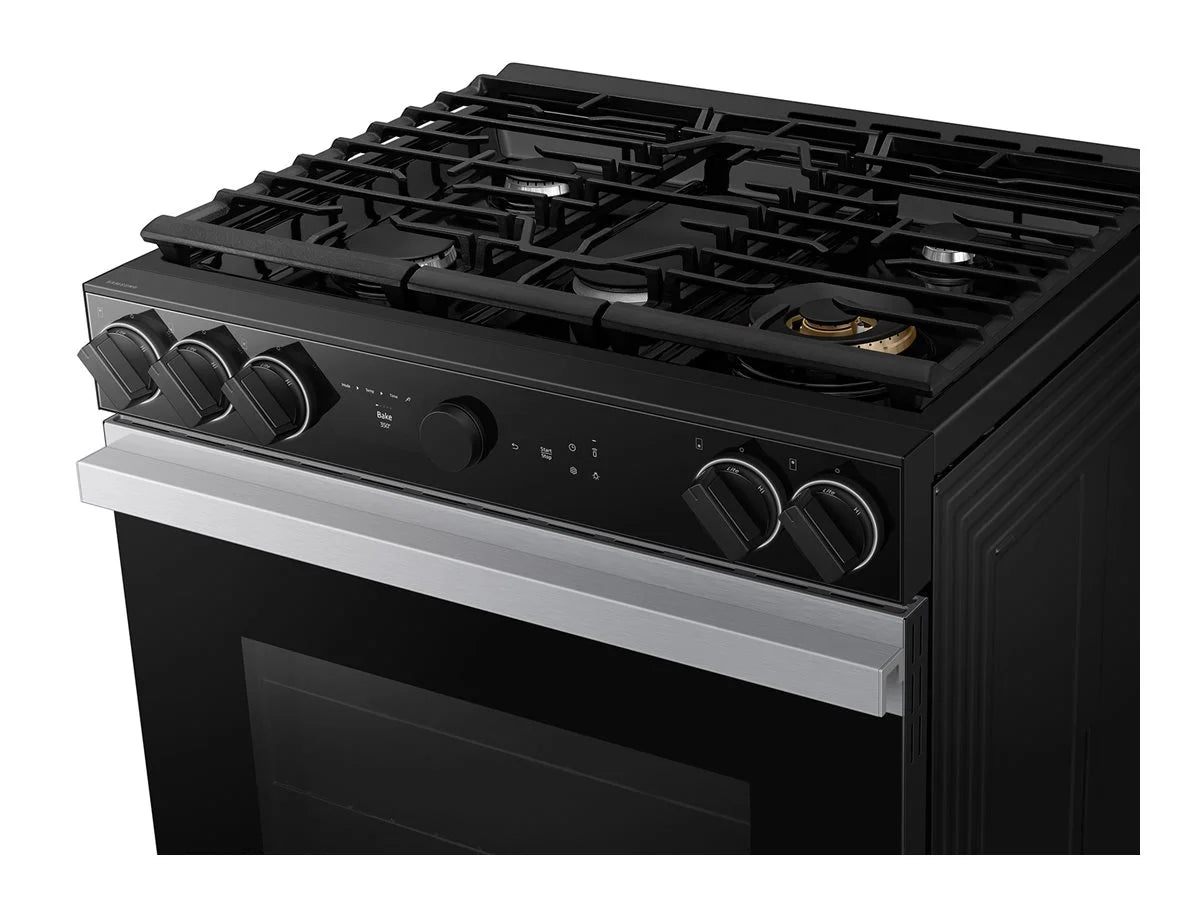 Samsung Bespoke NSG6DG8700SRAA - Range - built-in - Wi-Fi - niche - width: 24 in - depth: 24 in - height: 35.9 in - with self-cleaning - stainless steel