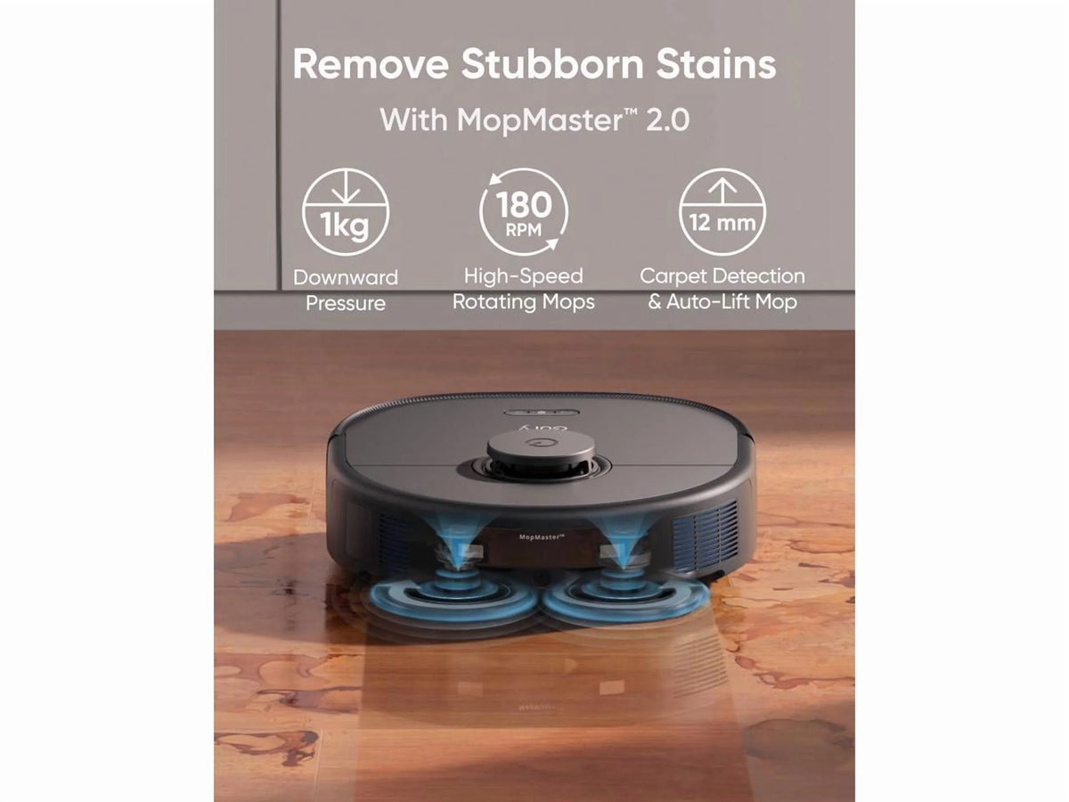 eufy X10 Pro Omni Robot Vacuum and Mop with 8,000 Pa Suction, Dual Mops with 12 mm Auto-Lift and Carpet Detection, AI Obstacle Avoidance, Auto Mop Washing, Auto Drying, Self-Emptying, Self-Refilling