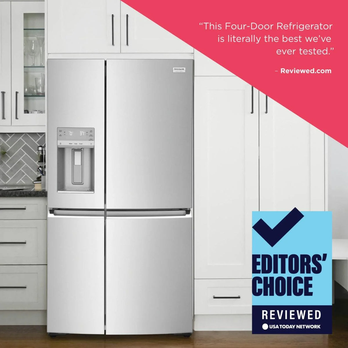 Frigidaire GRQC2255BF 36" 22 Cu. Ft 4 Door Refrigerator, Stainless Steel
