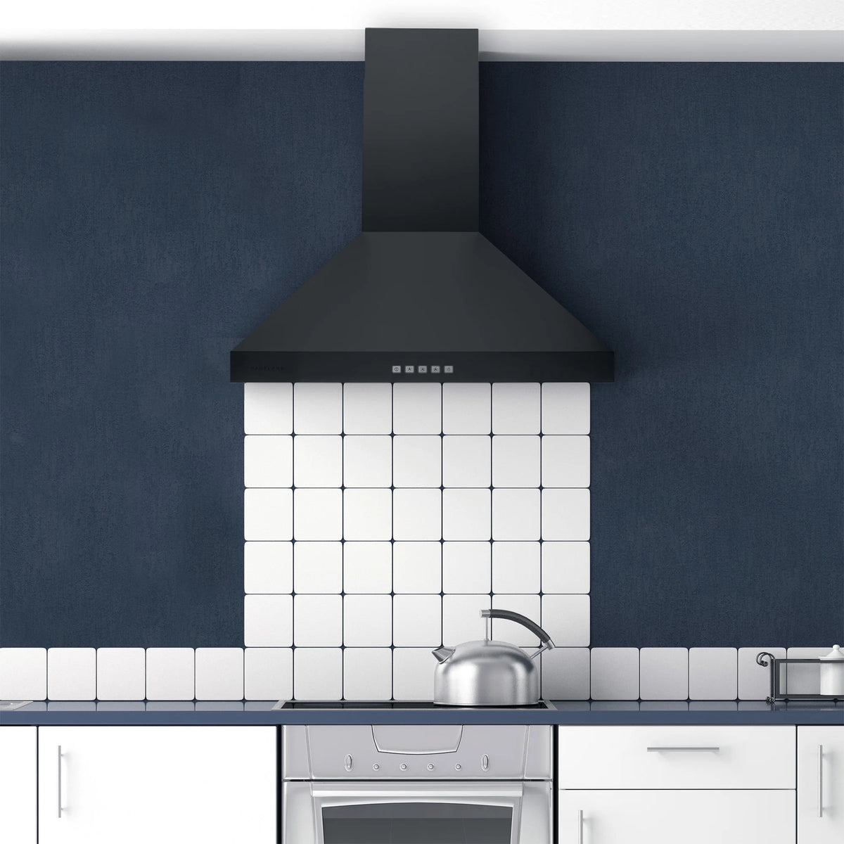 Hauslane Chef Series Pro Model WM-530 30" Convertible  Wall Mount Chimney Range Hood 120V in Matte Black