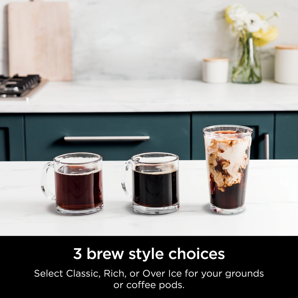 Ninja DualBrew Hot & Iced Coffee Maker, Single-Serve, compatible with K-Cups & 12-Cup Drip Coffee Maker, CFP101