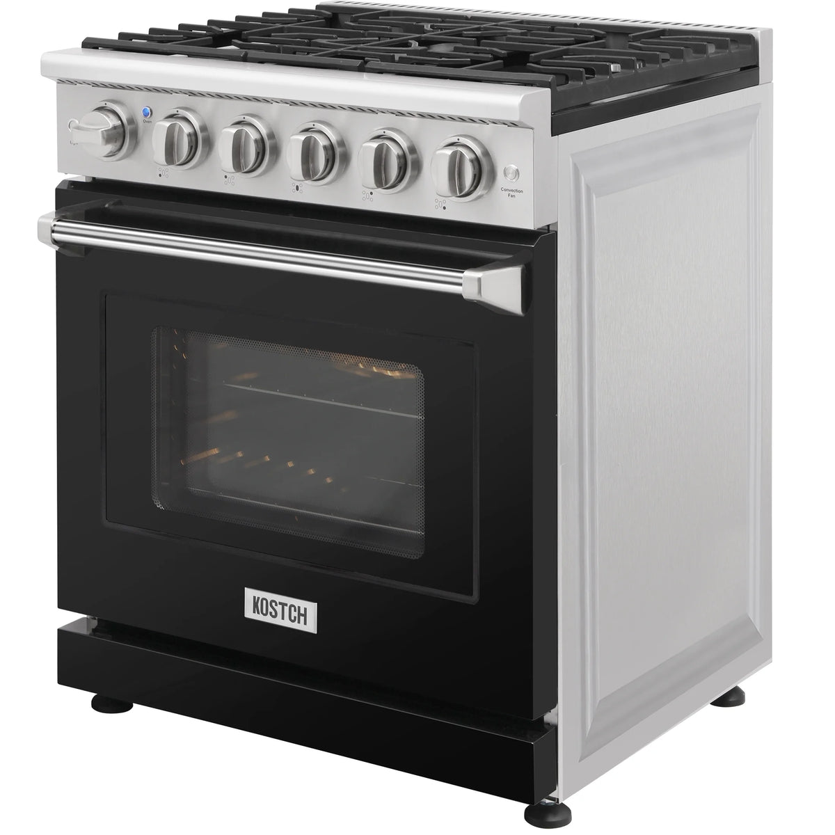 KOSTCH 30-in 5 burners 4.55-cu ft Convection Oven Freestanding Liquid Propane Gas Range ( Stainless steel )