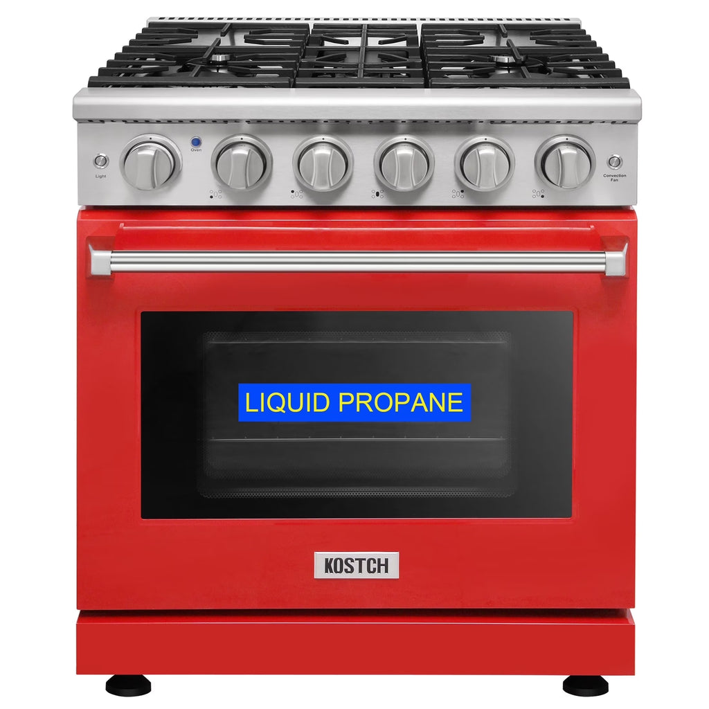 KOSTCH 30-in 5 burners 4.55-cu ft Convection Oven Freestanding Liquid Propane Gas Range ( Stainless steel )