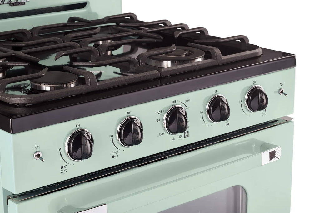 Unique Classic Retro 30" 3.9 cu/ft Freestanding Gas Range with Convection Oven and Sealed Burners